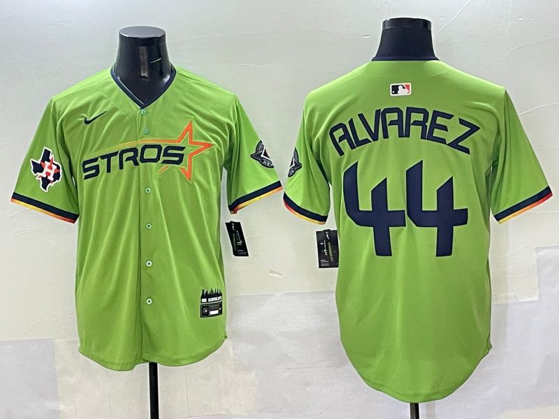 Men Houston Astros #44 Alvarez Green three generations Joint Name 2025 Nike MLB Jersey style 10